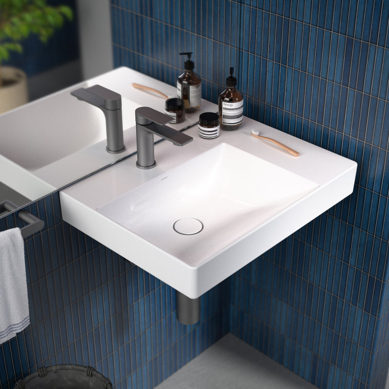 Caroma Urbane II Right Hand Wall Hung Basin - One Taphole
