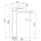 Caroma Urbane II Tower Basin Mixer - LF Chrome - 98609C6AF