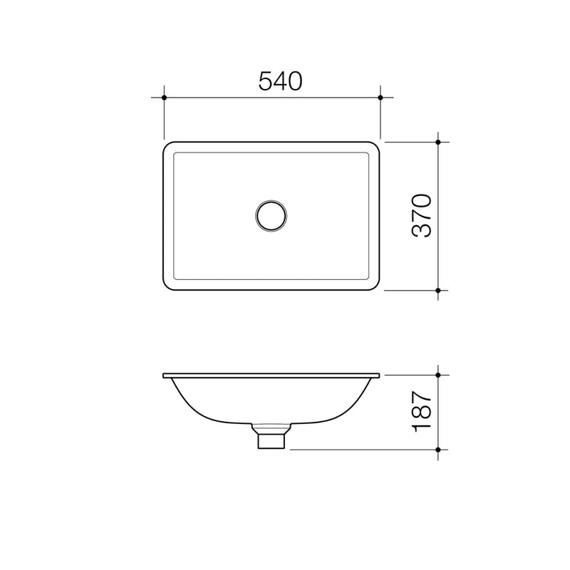 Caroma Urbane II Under Counter Basin - Gloss White