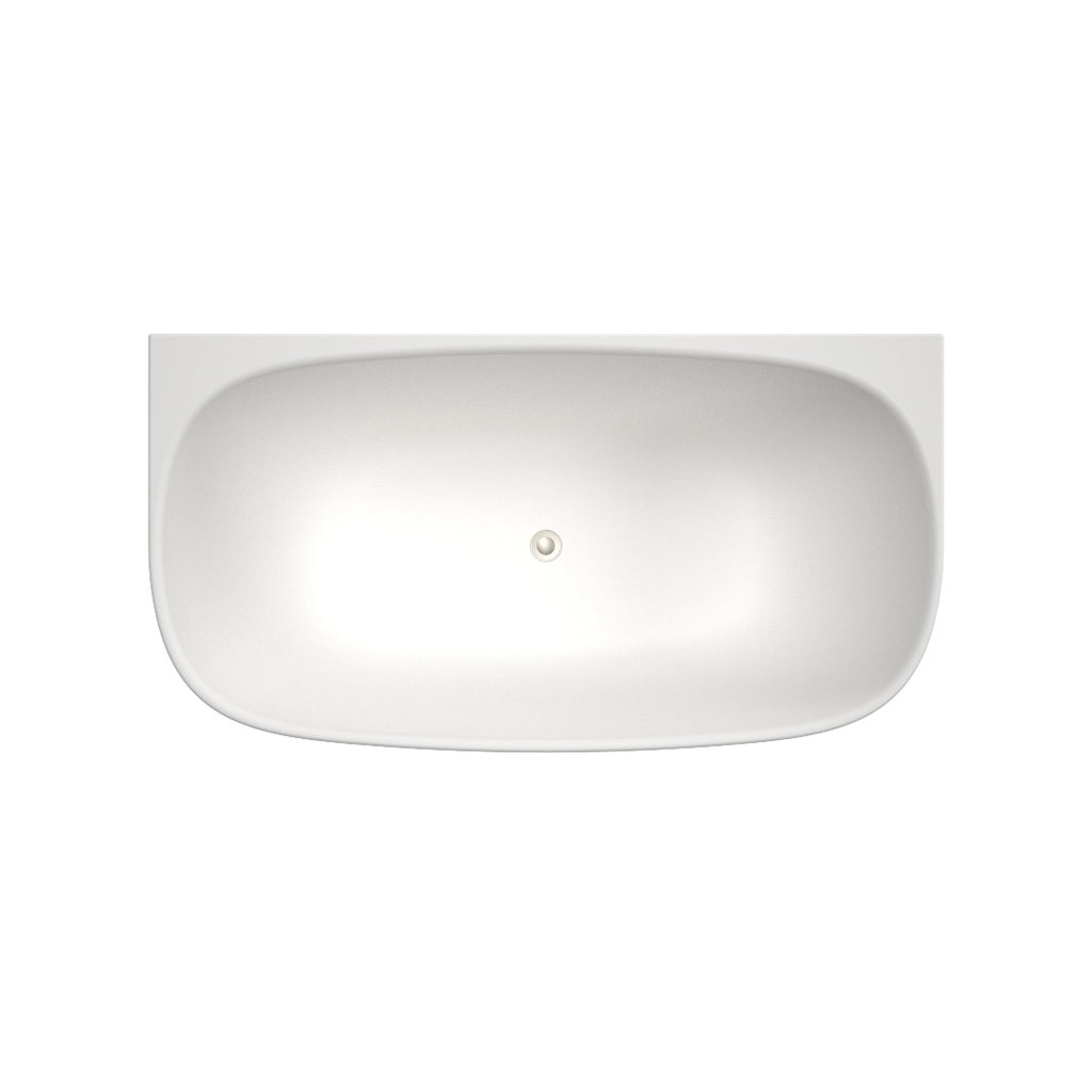 Caroma Contura II 1500mm Back to Wall Freestanding Bath - Matte White - CII5WFMW