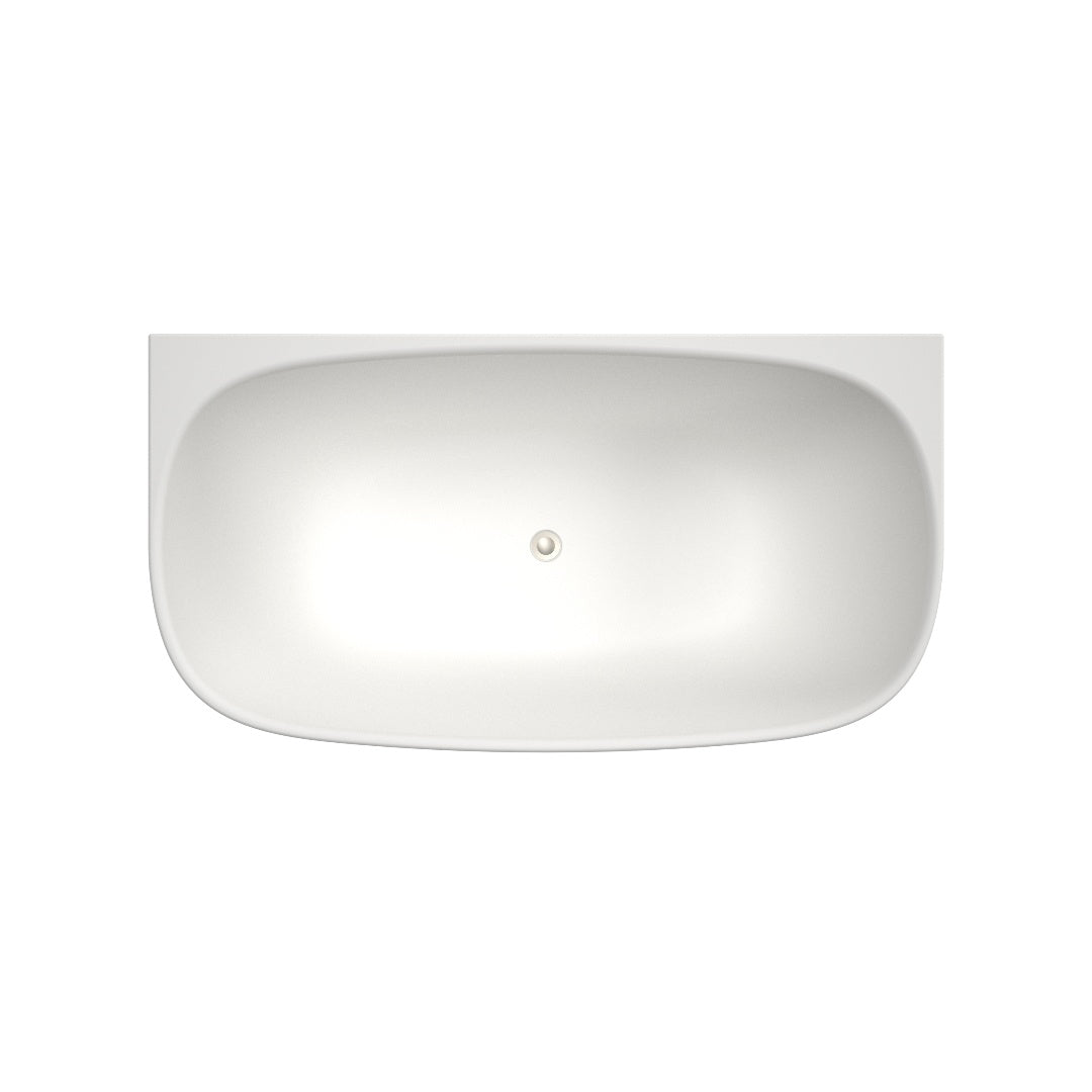 Caroma Contura II 1500mm Back to Wall Freestanding Bath - Matte White - CII5WFMW