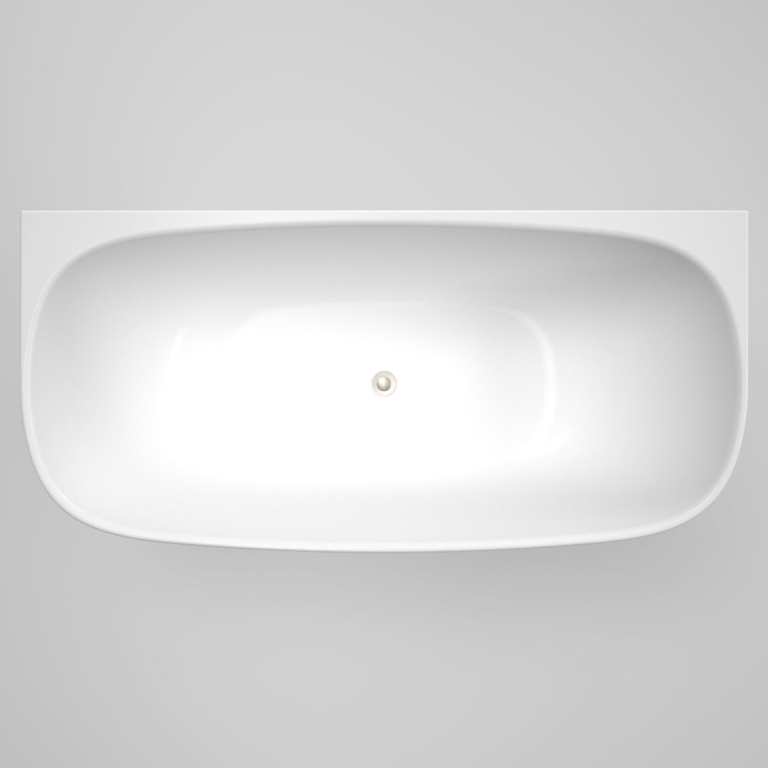 Caroma Contura II 1700 Freestanding Back To Wall Bath – Gloss White - CII7WFW