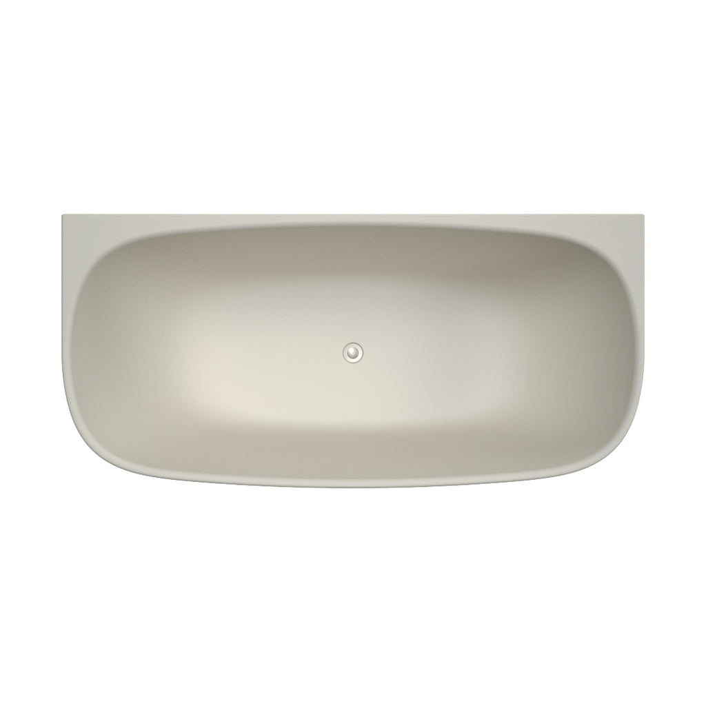 Caroma Contura II 1700mm Back to Wall Freestanding Bath - Matte Clay - CII7WFMC