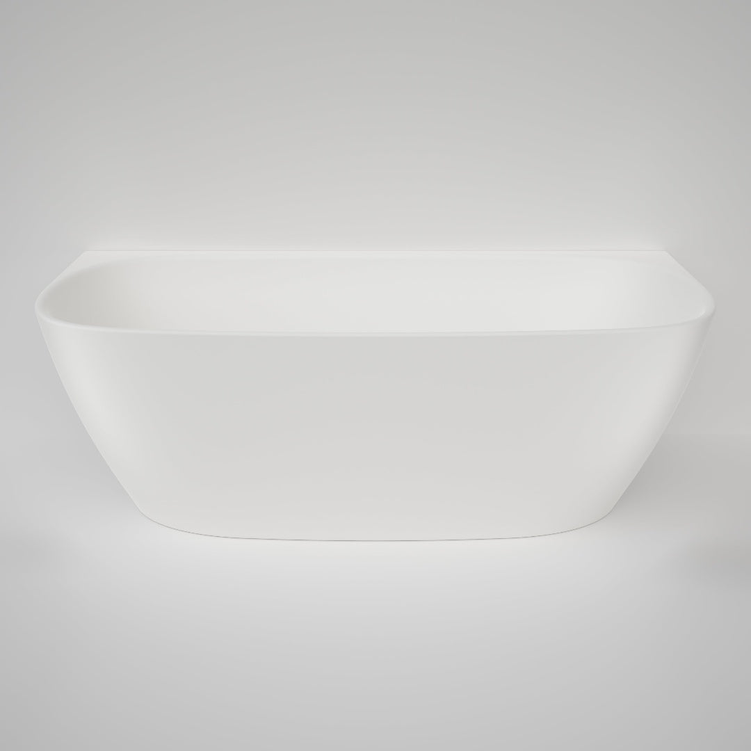 Caroma Contura II 1700mm Back to Wall Freestanding Bath - Matte White - CII7WFMW