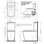 Caroma Contura II Cleanflush® Wall Faced Close Coupled Matte Clay Suite - Back Entry - 848801CL