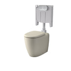 Caroma Contura II Cleanflush® Invisi Series II® Wall Faced Suite - Clay - Brushed Brass Flush Plate - 848901CL + 848810BB