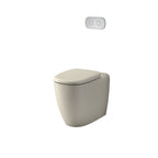 Caroma Contura II Cleanflush® Invisi Series II® Wall Faced Suite - Clay - Brushed Brass Flush Plate - 848901CL + 848810BB