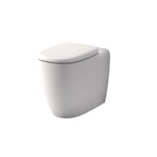 Caroma Contura II Cleanflush® Invisi Series II® Wall Faced Suite - Matte White - Brushed Brass Flush Plate - 848901MW + 848810BB