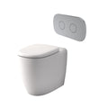 Caroma Contura II Cleanflush® Invisi Series II® Wall Faced Suite - Matte White - Chrome Flush Plate - 848901MW + 848810C