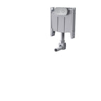 Caroma Contura II Cleanflush® Invisi Series II® Wall Faced Suite - Matte White - Brushed Brass Flush Plate - 848901MW + 848810BB