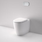 Caroma Contura II Cleanflush® Invisi Series II® Wall Faced Suite - Brushed Brass Flush Plate - 848901W + 848810BB