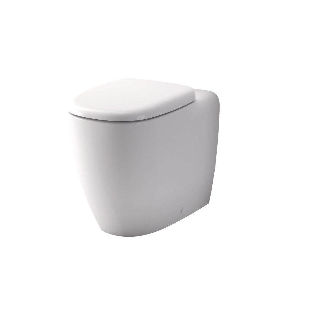 Caroma Contura II Cleanflush® Invisi Series II® Wall Faced Suite - Brushed Brass Flush Plate - 848901W + 848810BB