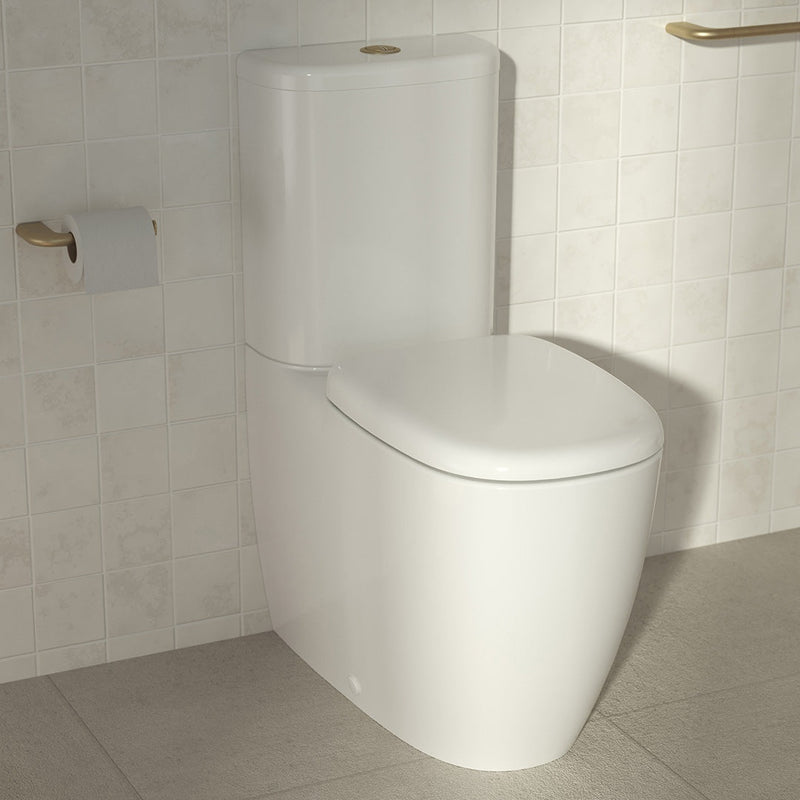 Caroma Contura II Cleanflush® Wall Faced Close Coupled Matte White Suite - Back Entry