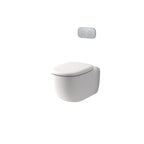 Caroma Contura II Cleanflush® Wall Hung Invisi Series II® Suite GermGard®Uc - Matte White - Brushed Brass Flush Plate - 849002MW + 848810BB