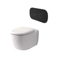 Caroma Contura II Cleanflush® Wall Hung Invisi Series II® Suite GermGard® - Matte White - Black Flush Plate - 849001MW + 848810B