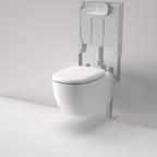 Caroma Contura II Cleanflush® Wall Hung Invisi Series II® Suite GermGard® - Matte White - Brushed Bronze - 849001MW + 848810BBZ