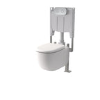 Caroma Contura II Cleanflush® Wall Hung Invisi Series II® Suite GermGard® - Matte White - Brushed Brass - 849001MW + 848810BB