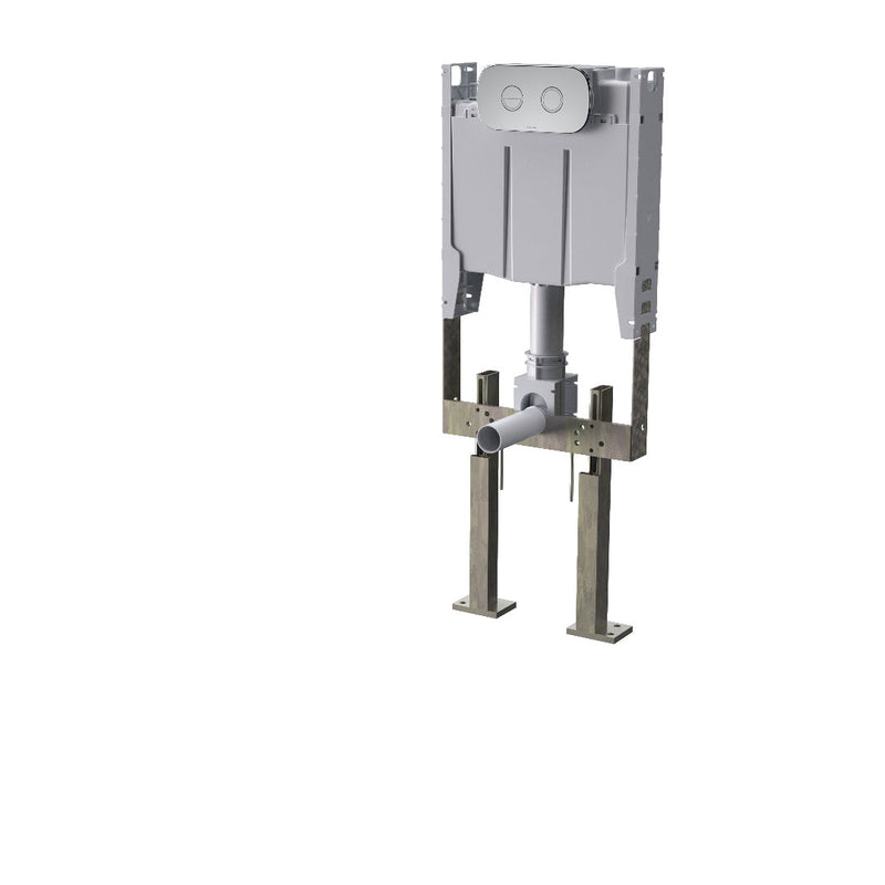 Caroma Contura II Cleanflush® Wall Hung Invisi Series II® Suite GermGard® - Matte White - Brushed Nickel Button