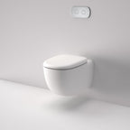 Caroma Contura II Cleanflush® Wall Hung Invisi Series II® Suite GermGard® Sbw - Matte White - Black Flush Plate - 849003MW + 848810B