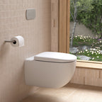 Caroma Contura II Cleanflush® Wall Hung Invisi Series II® Suite GermGard® Sbw - Matte White - Chrome Flush Plate - 849003MW + 848810C