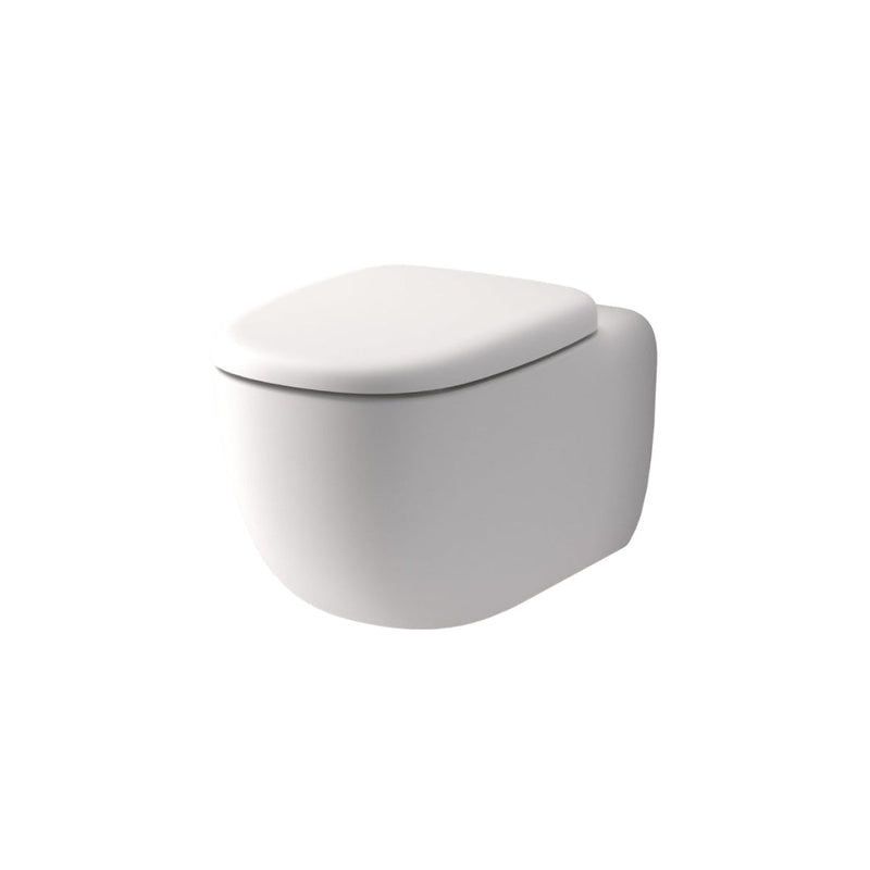 Caroma Contura II Cleanflush® Wall Hung Invisi Series II® Suite GermGard® Sbw - Matte White - Chrome Flush Plate
