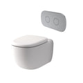 Caroma Contura II Cleanflush® Wall Hung Invisi Series II® Suite GermGard® Sbw - Matte White - Chrome Flush Plate - 849003MW + 848810C