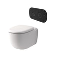 Caroma Contura II Cleanflush® Wall Hung Invisi Series II® Suite GermGard® Sbw - Matte White - Black Flush Plate - 849003MW + 848810B