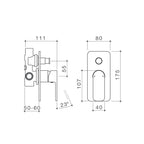 Caroma Luna Bath-Shower Mixer with Diverter - Chrome - 68185C