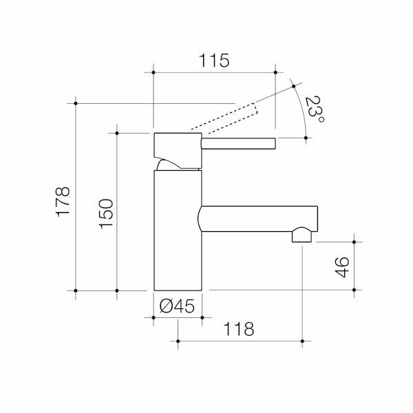 Caroma Titan Basin Mixer - LF Stainless Steel - 99000SS6AF