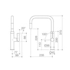 Caroma Urbane II 304 Stainless Steel Double Sink & Mixer Bundle - Brushed Brass - 99672BB56A-DBL