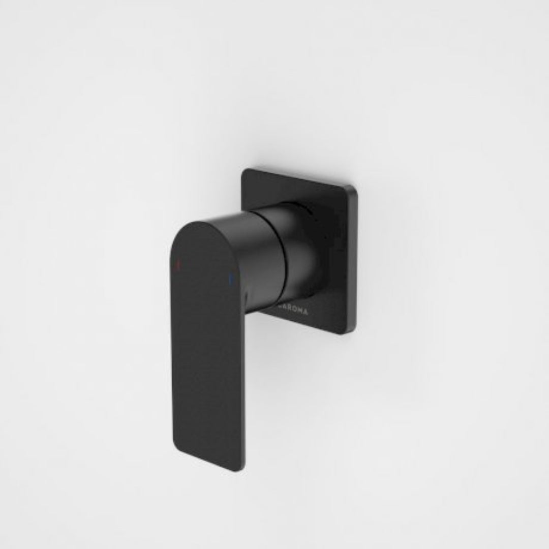 Caroma Urbane II Bath Shower Square Wall Mixer - Matte Black - 99649B
