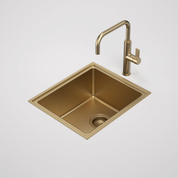 Caroma Urbane II Single Bowl Sink - Brushed Brass
