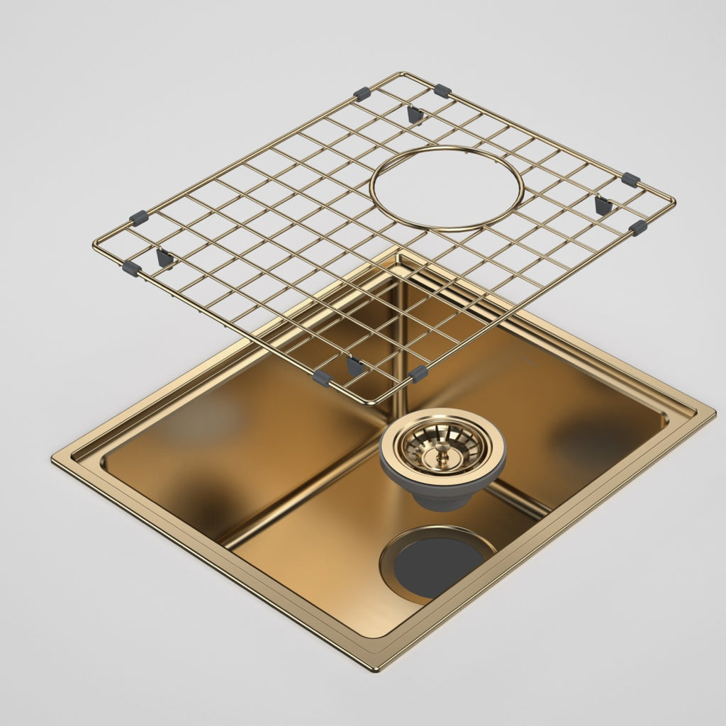Caroma Urbane II Single Bowl Sink - Brushed Brass - CO0100BB