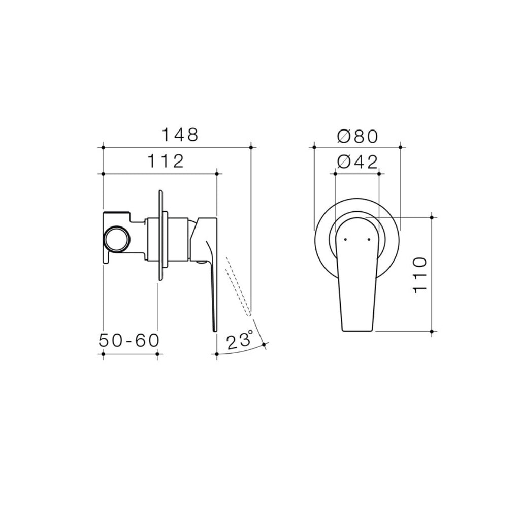 Caroma Vivas Bath-Shower Mixer - Chrome - 80103C