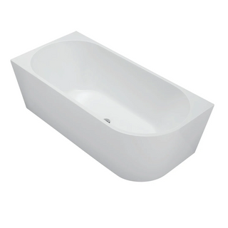 Cassa Design Auris 1600 Corner Back to Wall Bath with Overflow - Left Hand Corner Gloss White