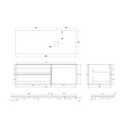 Cassa Design Gravity 1200mm Right Hand Basin Natural Oak Wall Hung Vanity - Brushed Nickel Handle - GRA1200WHR-OAK-BN