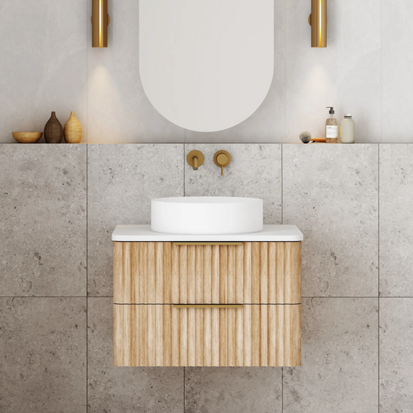 Cassa Design Gravity 600mm Natural Oak Wall Hung Vanity