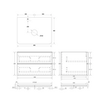 Cassa Design Gravity 600mm Natural Walnut Wall Hung Vanity - Brushed Nickel Handle - GRA600WH-WALNUT-BN