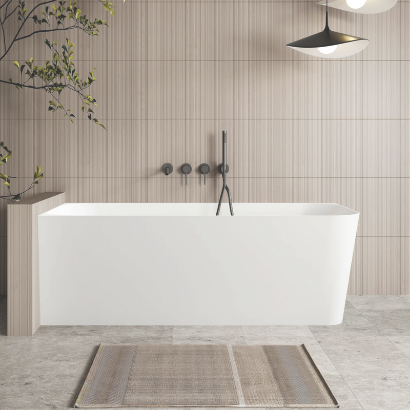 Cassa Design Ashton 1500mm Left Hand Corner Back To Wall Bath No Overflow - Matte White