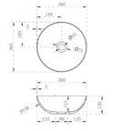Cassa Design Auris Slim Above Counter Basin - Matte White - AU363613