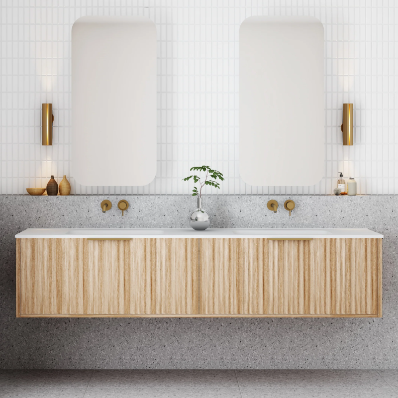 Cassa Design Capture 1800mm Natural Oak Wall Hung Vanity