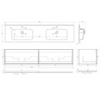 Cassa Design Capture 1800mm Natural Walnut Wall Hung Vanity - Brushed Nickel Handle - CAP1800WH-WALNUT-BN