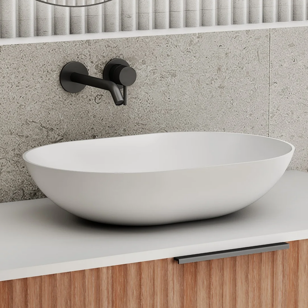 Cassa Design Eggshell Solid Surface Basin - Matte White - ES523611