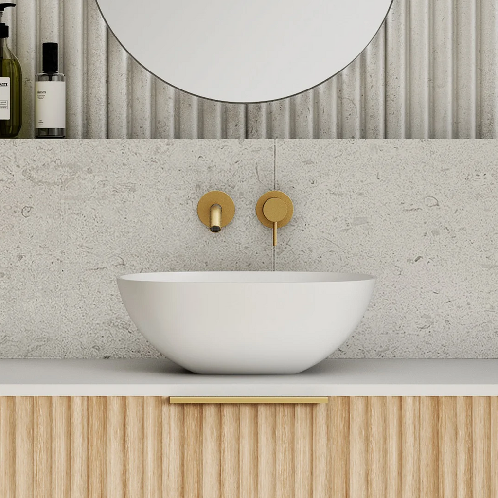 Cassa Design Rec Slim Solid Surface Basin - Matte White - RE363613