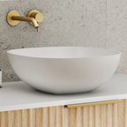 Cassa Design Rec Slim Solid Surface Basin - Matte White - RE363613