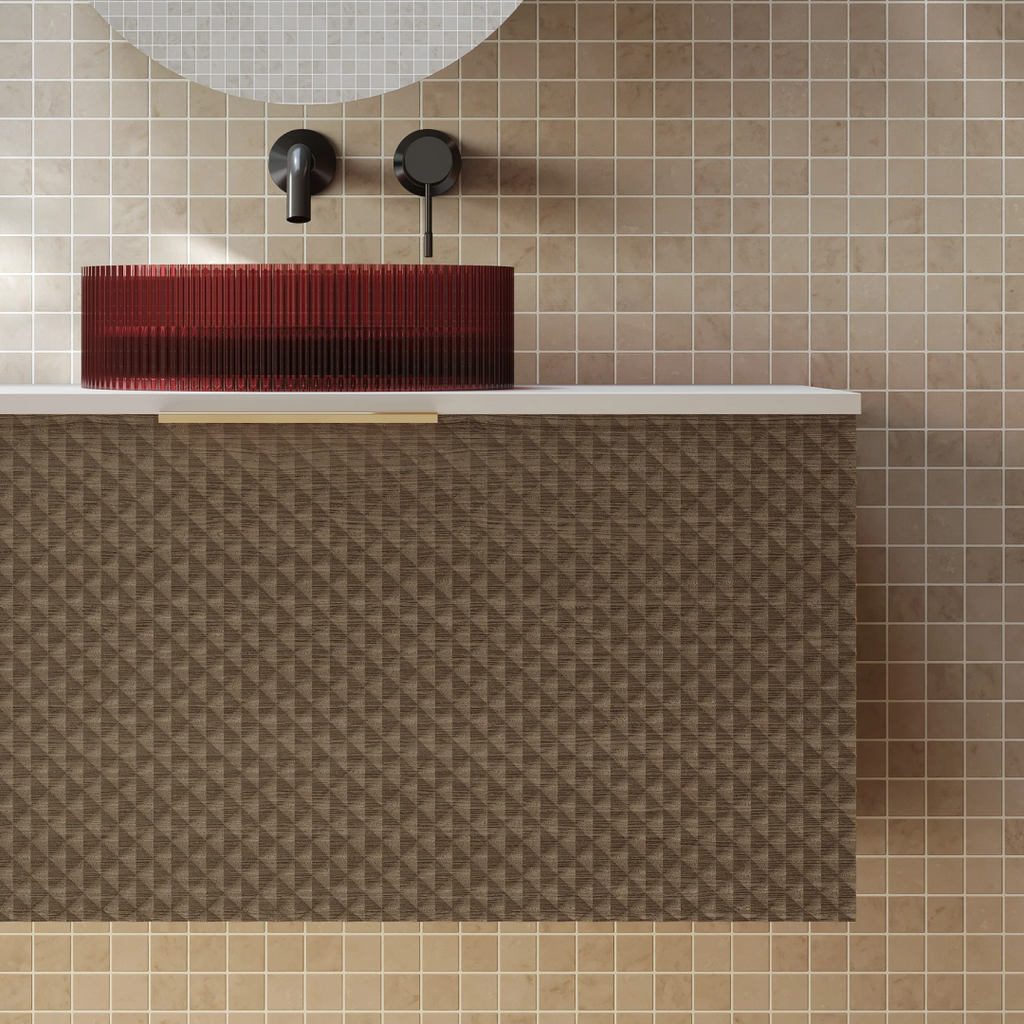 Cassa Design Relievo 1500mm Wall Hung Vanity - Walnut - Finger Pull Handle - REL1500IW