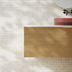 Cassa Design Relievo 750mm Wall Hung Vanity - Oak - Brushed Gold Handle - REL750IO-BG