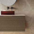 Cassa Design Relievo 750mm Wall Hung Vanity - Walnut - Finger Pull Handle - REL750IW