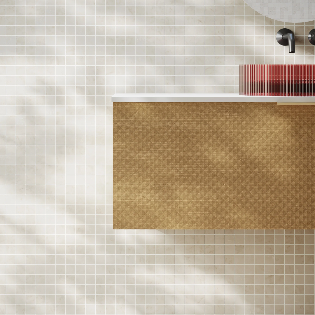 Cassa Design Relievo 900mm Wall Hung Vanity - Oak - Brushed Gold Handle - REL900IO-BG