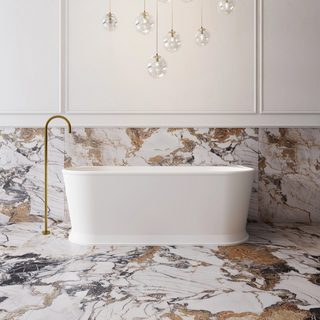 Cassa Design Westminster 1500mm Back To Wall Freestanding Bath Includes Overflow - Matte White - BT-WA1500M
